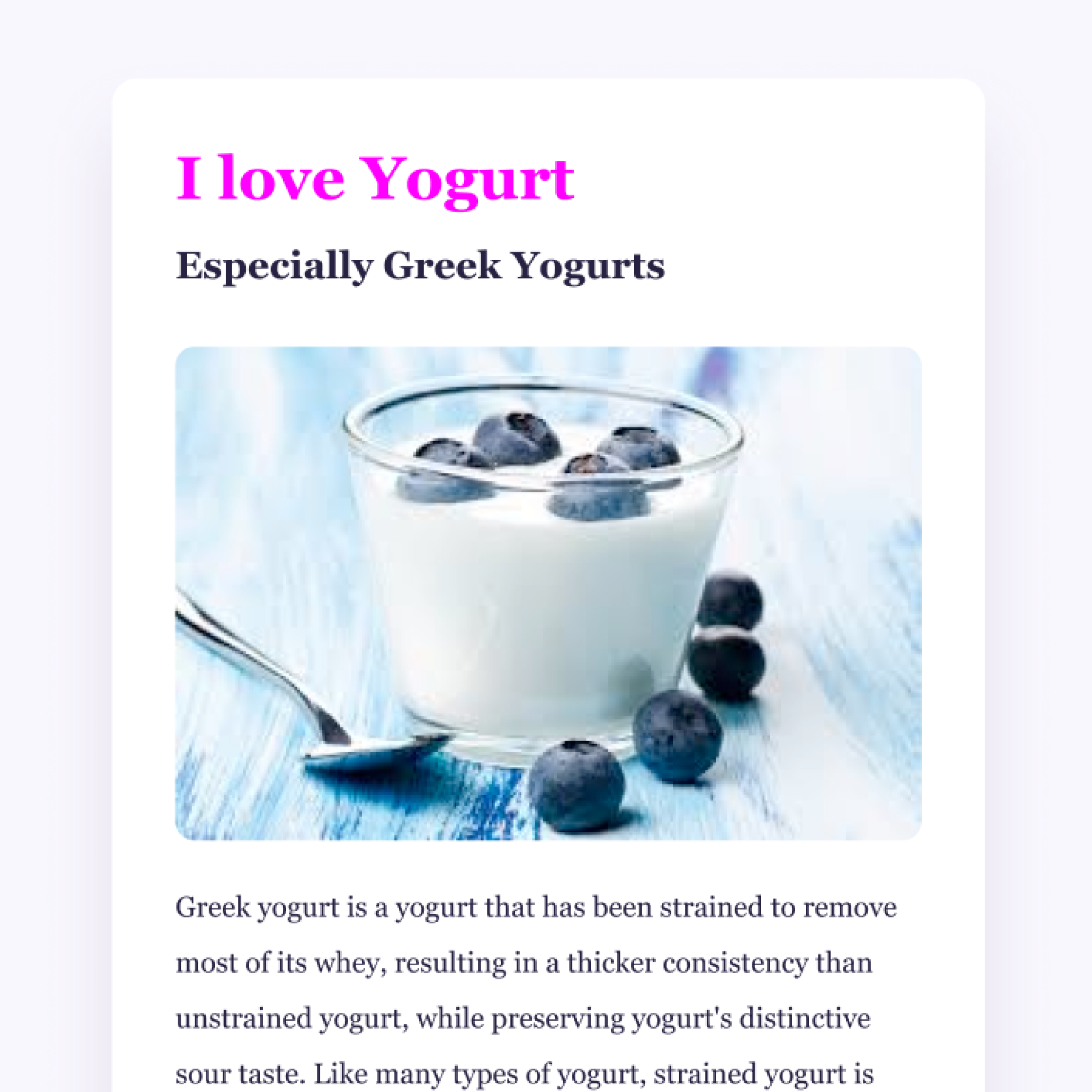 Yoghurt